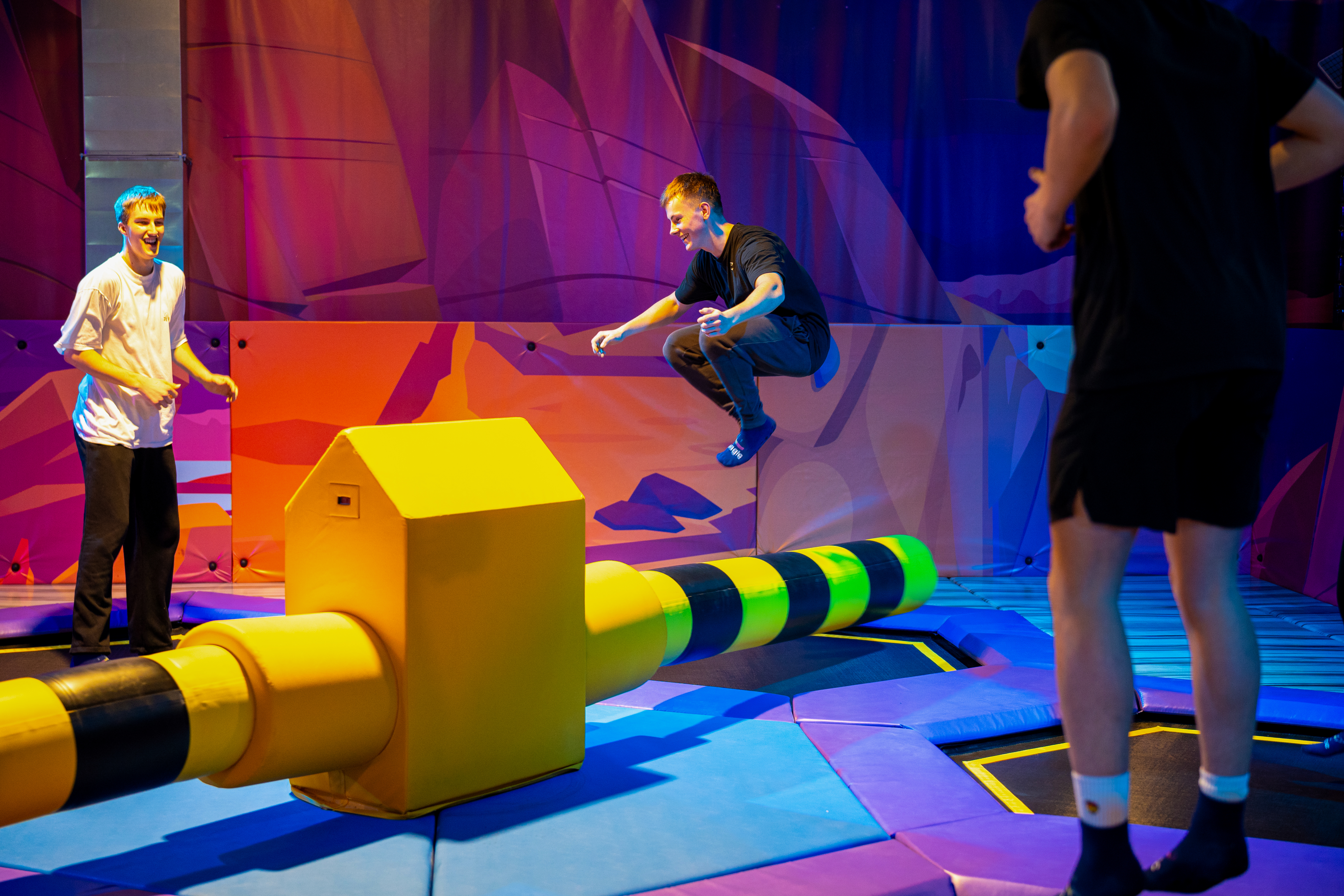 Trampolin Parkour im Space Magic